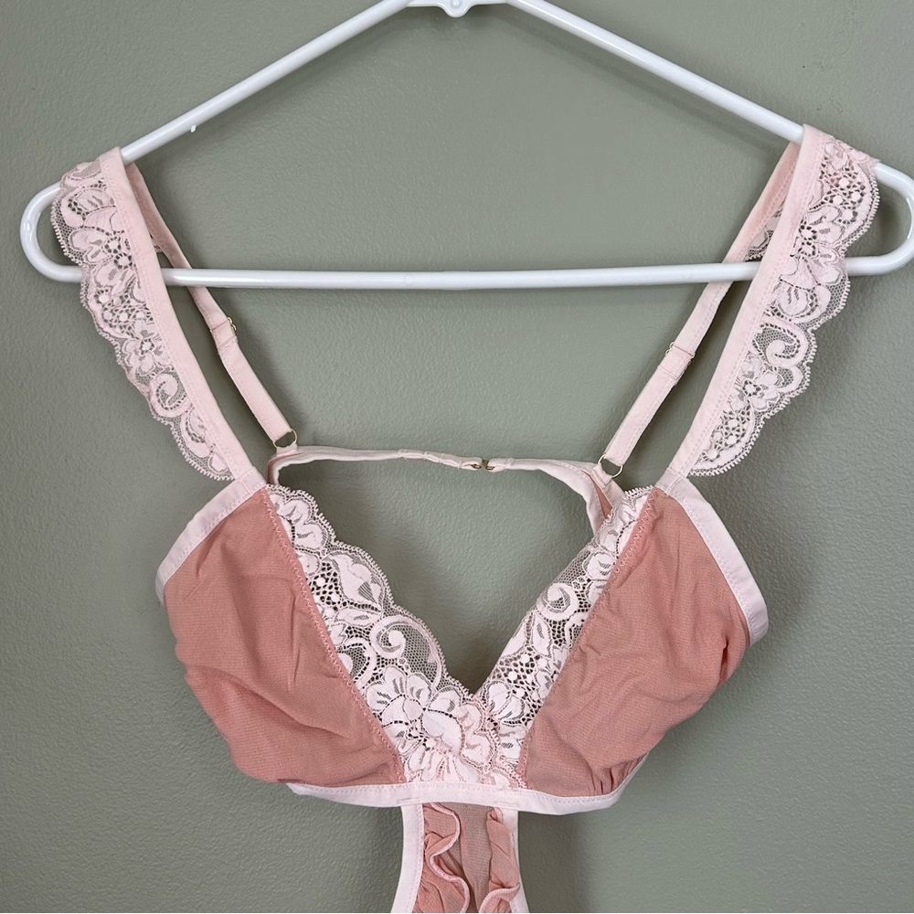 NWT we are hah free people key to your heart bodysuit womens pink - Picture 7 of 12